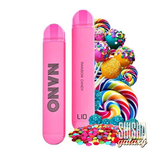 Lio Nano X Lio Nano X - Rainbow Candy - 10er Packung / Display (Sparset) - Einweg E-Shisha - 600 Züge / Nikotin 20 mg