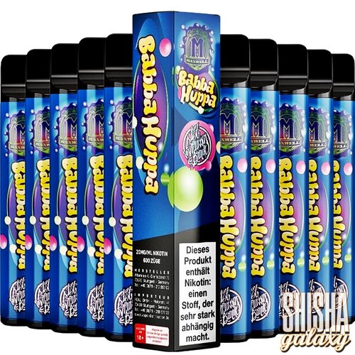 187 Strassenbande 187 Strassenbande - Babba Huppa - 10er Packung / Display (Sparset) - Einweg E-Shisha - 600 Züge / Nikotin 20 mg