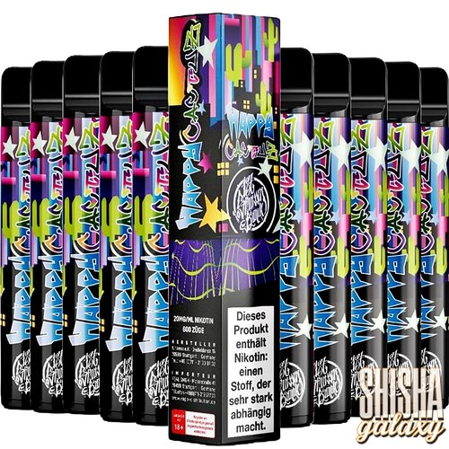 187 Strassenbande 187 Strassenbande - Happy Cactuz - 10er Packung / Display (Sparset) - Einweg E-Shisha - 600 Züge / Nikotin 20 mg