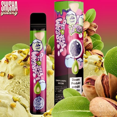 187 Strassenbande 187 Strassenbande - I Scream Pistachio - 10er Packung / Display (Sparset) - Einweg E-Shisha - 600 Züge / Nikotin 20 mg