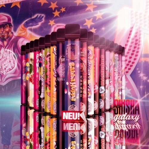 187 Strassenbande 187 Strassenbande - Sparkling Peaz - 10er Packung / Display (Sparset) - Einweg E-Shisha - 600 Züge / Nikotinfrei