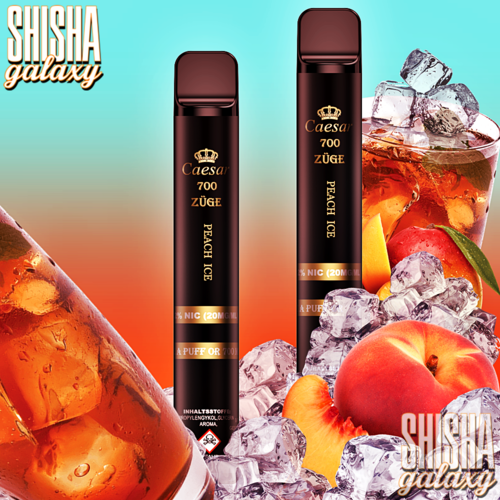 Caesar Caesar - Peach Ice - Einweg E-Shisha - 700 Züge / Nikotin 20 mg