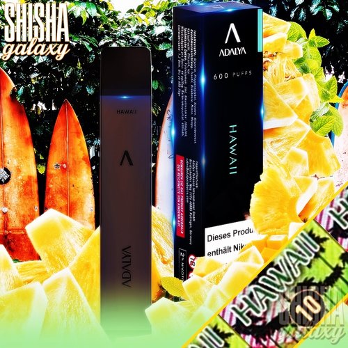 Adalya Adalya Vape - Hawaii - Einweg E-Shisha - 600 Züge / Nikotin 12 mg