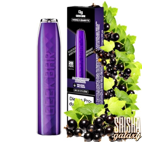 Geek Bar Blackcurrant Menthol - 575 Züge / Nikotin 20 mg Geek Bar Blackcurrant Menthol - 575 Züge / Nikotin 20 mg