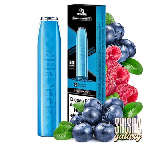 Geek Bar Blueberry Sour Raspberry - 575 Züge / Nikotin 20 mg Geek Bar Blueberry Sour Raspberry - 575 Züge / Nikotin 20 mg
