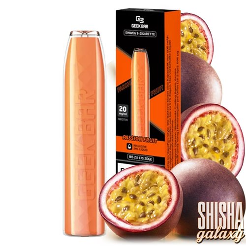 Geek Bar Passion Fruit - 575 Züge / Nikotin 20 mg Geek Bar Passion Fruit - 575 Züge / Nikotin 20 mg
