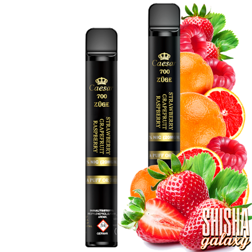 Caesar Caesar - Strawberry Grapefruit Raspberry - Einweg E-Shisha - 700 Züge / Nikotin 20 mg