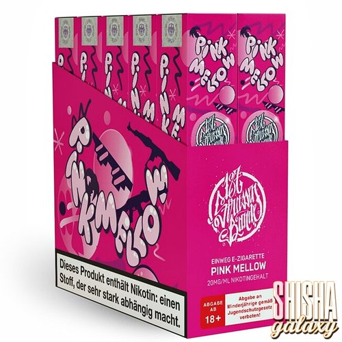 187 Strassenbande 187 Strassenbande - Pink Mellow - 10er Packung / Display (Sparset) - Einweg E-Shisha - 600 Züge / Nikotin 20 mg