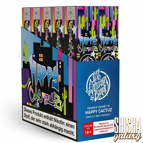 187 Strassenbande 187 Strassenbande - Happy Cactuz - 10er Packung / Display (Sparset) - Einweg E-Shisha - 600 Züge / Nikotin 20 mg