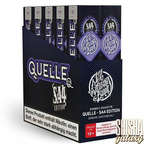 187 Strassenbande 187 Strassenbande - Quelle "SA4 EDITION" 10er Packung / Display (Sparset) - Einweg E-Shisha - 600 Züge / Nikotin 20 mg