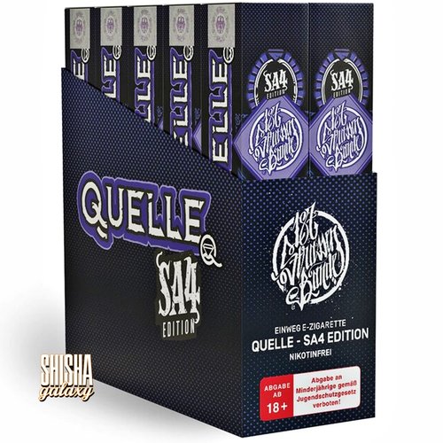 187 Strassenbande 187 Strassenbande - Quelle "SA4 EDITION" - 10er Packung / Display (Sparset) - Einweg E-Shisha - 600 Züge / Nikotinfrei