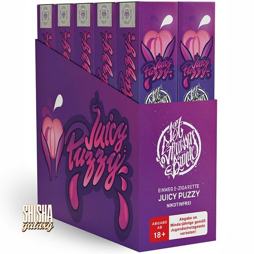 187 Strassenbande 187 Strassenbande - Juicy Puzzy - 10er Packung / Display (Sparset) - Einweg E-Shisha - 600 Züge / Nikotinfrei