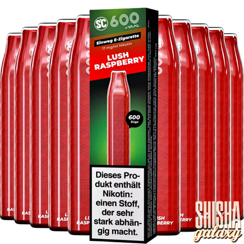 SC 600 Lush Raspberry - 10er Packung / Display - 600 Züge / Nikotin 17 mg