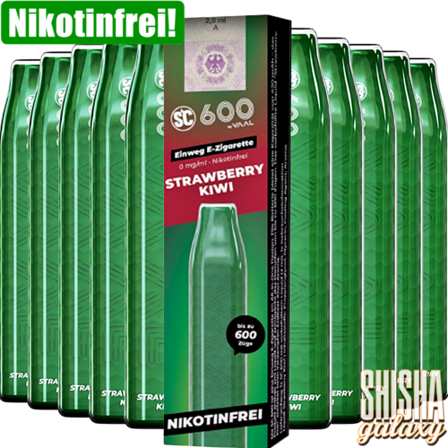 SC 600 Strawberry Kiwi - 10er Packung / Display - 600 Züge / Nikotinfrei