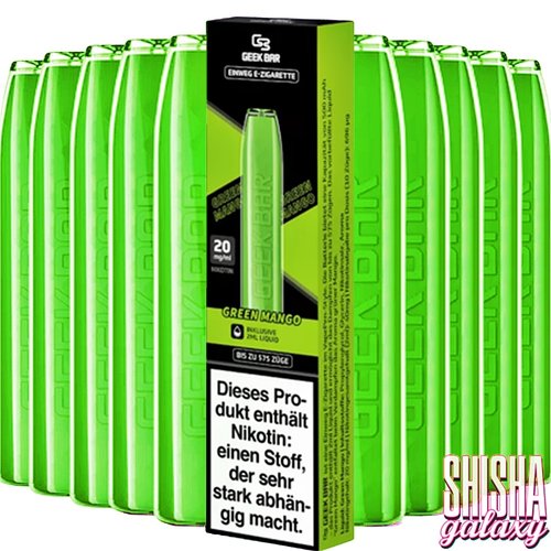 Geek Bar Green Mango - 10er Packung / Display - 575 Züge / Nikotin 20 mg Geek Bar Green Mango - 10er Packung / Display - 575 Züge / Nikotin 20 mg