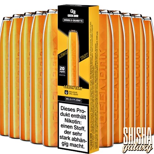 Geek Bar Lemon Tart - 10er Packung / Display - 575 Züge / Nikotin 20 mg Geek Bar Lemon Tart - 10er Packung / Display - 575 Züge / Nikotin 20 mg