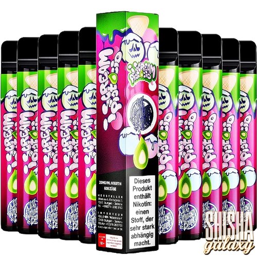 187 Strassenbande 187 Vape - I Scream Pistachio - 20er Packung / Display (Sparset) - Einweg E-Shisha - 600 Züge / Nikotin 20 mg