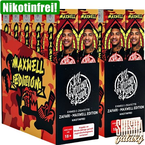 187 Strassenbande 187 Vape - Zafari "MAXWELL EDITION" - 20er Packung / Display (Sparset) - Einweg E-Shisha - 600 Züge / Nikotinfrei