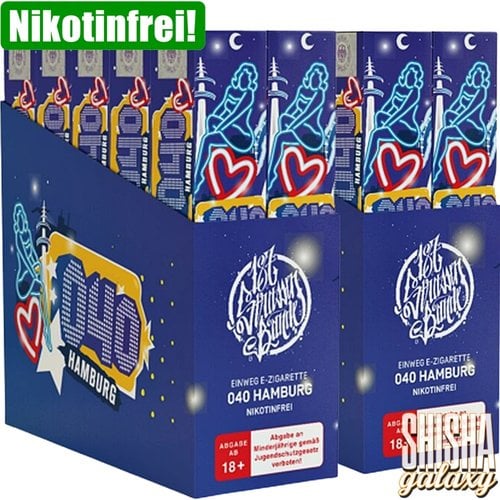 187 Strassenbande 187 Vape - 040 "HAMBURG" - 20er Packung / Display (Sparset) - Einweg E-Shisha - 600 Züge / Nikotinfrei