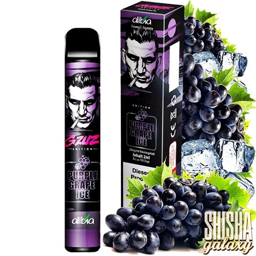 GZUZ Gzuz Vape - Purple Grape Ice - 10er Packung / Display (Sparset) - Einweg E-Shisha - 700 Züge - Nikotin 20 mg