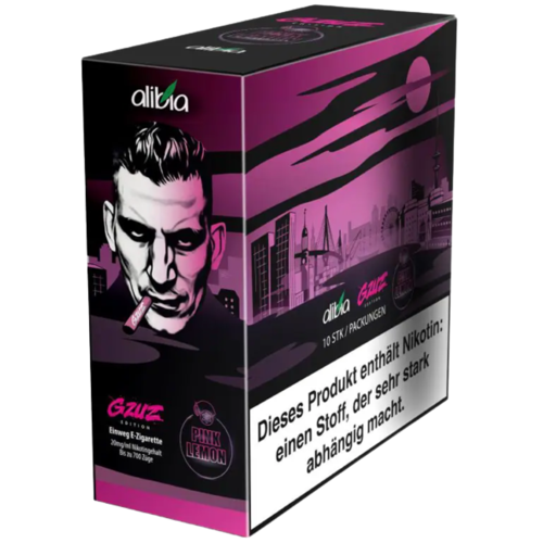 GZUZ Gzuz Vape - Pink Lemon - 10er Packung / Display (Sparset) - Einweg E-Shisha - 700 Züge - Nikotin 20 mg