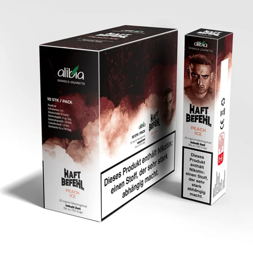 Haftbefehl Haftbefehl Vape - Peach Ice - Einweg E-Shisha - 700 Züge - Nikotin 20 mg