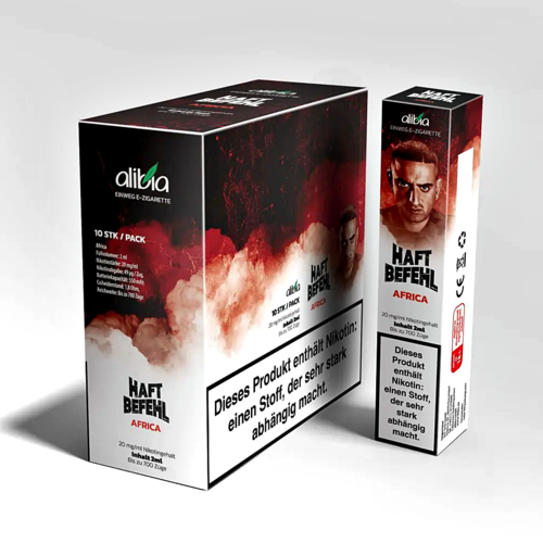 Haftbefehl Haftbefehl Vape - Africa - 10er Packung / Display (Sparset) - Einweg E-Shisha - 700 Züge - Nikotin 20 mg