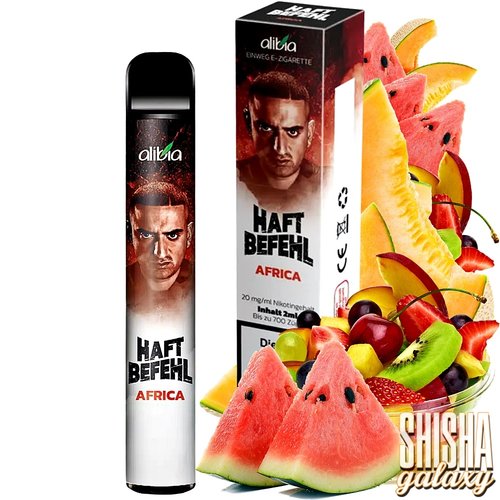 Haftbefehl Haftbefehl Vape - Africa - 10er Packung / Display (Sparset) - Einweg E-Shisha - 700 Züge - Nikotin 20 mg