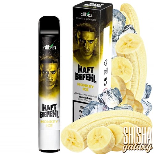 Haftbefehl Haftbefehl Vape - Monkey Ice - 10er Packung / Display (Sparset) - Einweg E-Shisha - 700 Züge - Nikotin 20 mg