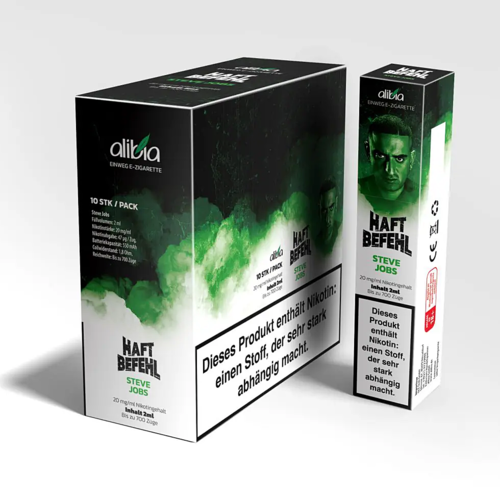 Haftbefehl Haftbefehl Vape - Steve Jobs - 10er Packung / Display (Sparset) - Einweg E-Shisha - 700 Züge - Nikotin 20 mg