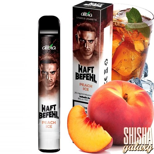 Haftbefehl Haftbefehl Vape - Peach Ice - 10er Packung / Display (Sparset) - Einweg E-Shisha - 700 Züge - Nikotin 20 mg