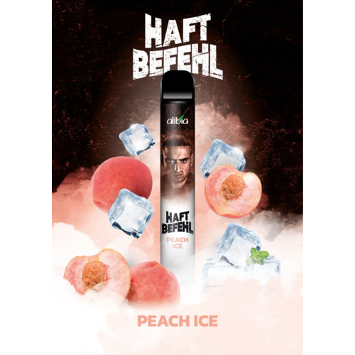 Haftbefehl Haftbefehl Vape - Peach Ice - 10er Packung / Display (Sparset) - Einweg E-Shisha - 700 Züge - Nikotin 20 mg