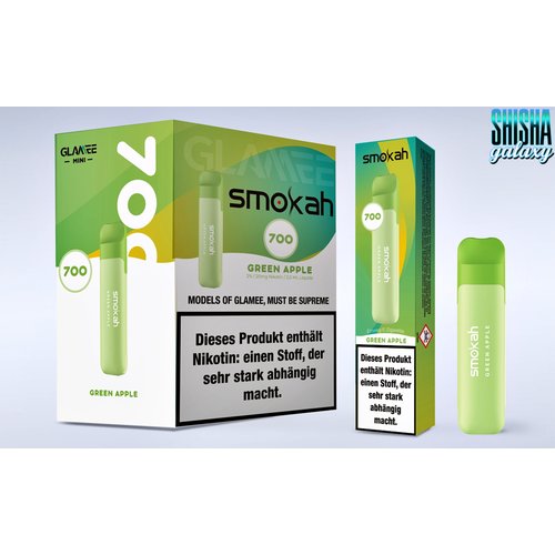 Smokah Smokah - Glamee Mini - Green Apple - Einweg E-Shisha - 700 Züge / Nikotin 20 mg