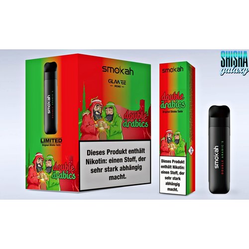 Smokah Smokah - Glamee Mini - Double Arabics - Einweg E-Shisha - 700 Züge / Nikotin 20 mg