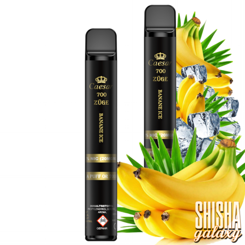 Caesar Caesar - Banana Ice - Einweg E-Shisha - 700 Züge / Nikotin 20 mg