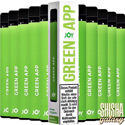 JOY STICK Joy Stick - Green App - 10er Packung / Display (Sparset) - Einweg E-Shisha - 700 Züge / Nikotin 20 mg