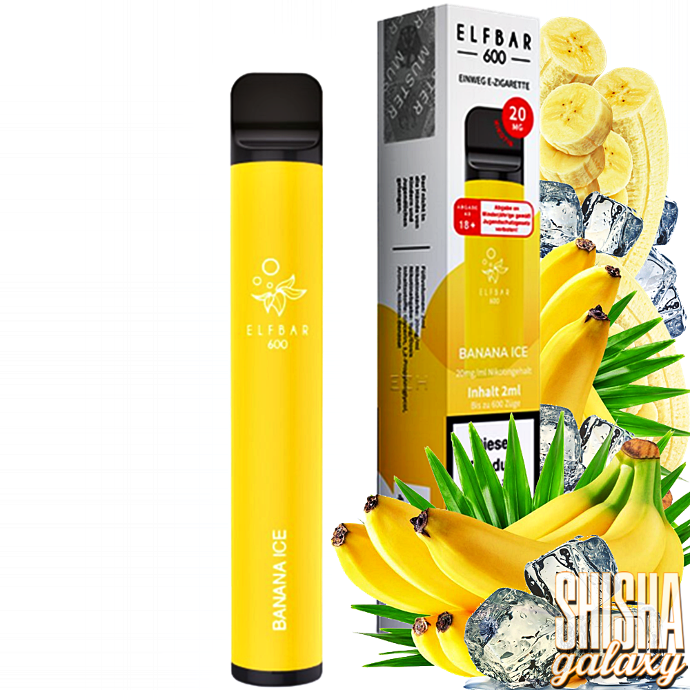 Elfbar Elfbar 600 - Banana Ice - 600 Züge / Nikotin 20 mg - Einweg E-Zigarette Elfbar Elfbar 600 - Banana Ice - 600 Züge / Nikotin 20 mg - Einweg E-Zigarette