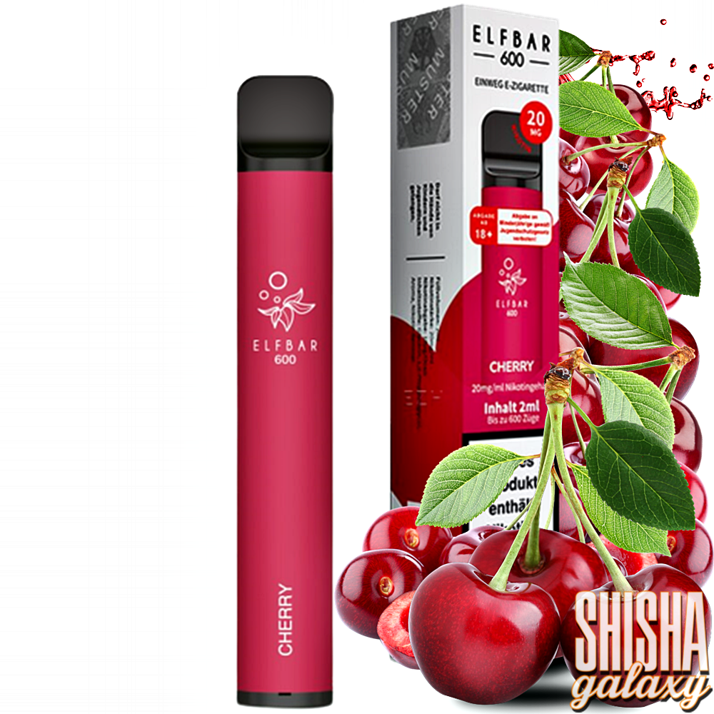 Elfbar Elfbar 600 - Cherry - 600 Züge / Nikotin 20 mg - Einweg E-Zigarette Elfbar Elfbar 600 - Cherry - 600 Züge / Nikotin 20 mg - Einweg E-Zigarette