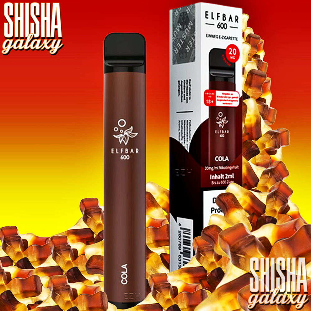 Elfbar Elfbar 600 - Cola - 600 Züge / Nikotin 20 mg - Einweg E-Zigarette Elfbar Elfbar 600 - Cola - 600 Züge / Nikotin 20 mg - Einweg E-Zigarette