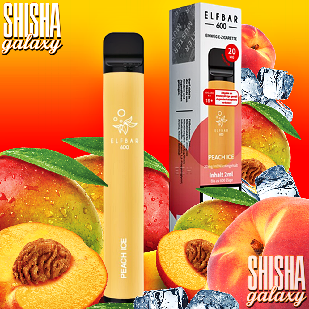 Elfbar Elfbar 600 - Peach Ice - 600 Züge / Nikotin 20 mg - Einweg E-Zigarette Elfbar Elfbar 600 - Peach Ice - 600 Züge / Nikotin 20 mg - Einweg E-Zigarette