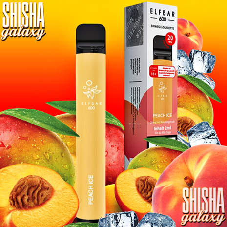 Elfbar Elfbar 600 - Peach Ice - 600 Züge / Nikotin 20 mg - Einweg E-Zigarette Elfbar Elfbar 600 - Peach Ice - 600 Züge / Nikotin 20 mg - Einweg E-Zigarette
