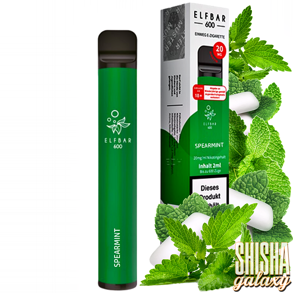 Elfbar Elfbar 600 - Spearmint - 600 Züge / Nikotin 20 mg - Einweg E-Zigarette Elfbar Elfbar 600 - Spearmint - 600 Züge / Nikotin 20 mg - Einweg E-Zigarette