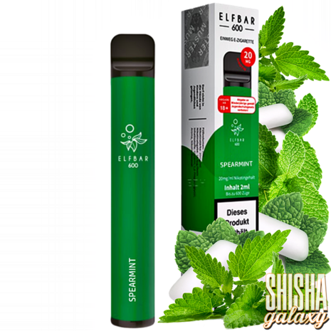 Elfbar Elfbar 600 - Spearmint - 600 Züge / Nikotin 20 mg - Einweg E-Zigarette Elfbar Elfbar 600 - Spearmint - 600 Züge / Nikotin 20 mg - Einweg E-Zigarette