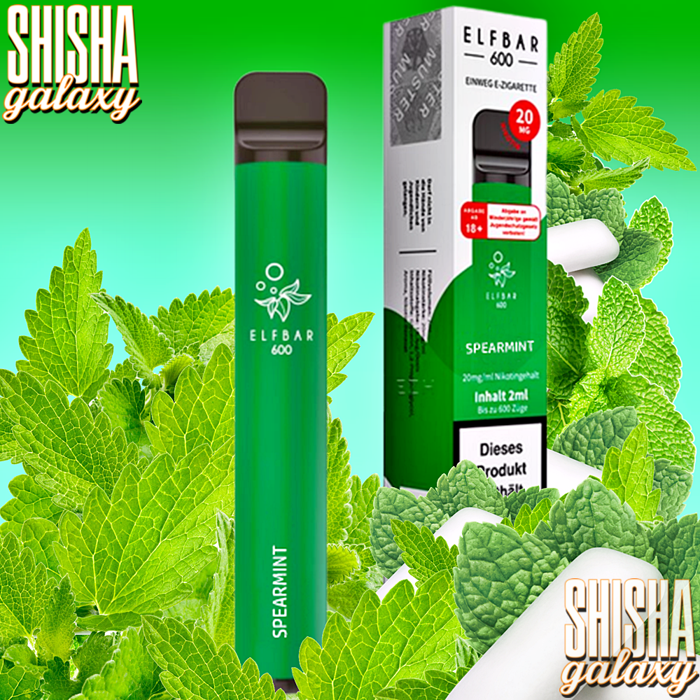 Elfbar Elfbar 600 - Spearmint - 600 Züge / Nikotin 20 mg - Einweg E-Zigarette Elfbar Elfbar 600 - Spearmint - 600 Züge / Nikotin 20 mg - Einweg E-Zigarette