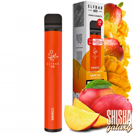 Elfbar Elfbar 600 - Mango - 600 Züge / Nikotin 20 mg - Einweg E-Zigarette Elfbar Elfbar 600 - Mango - 600 Züge / Nikotin 20 mg - Einweg E-Zigarette