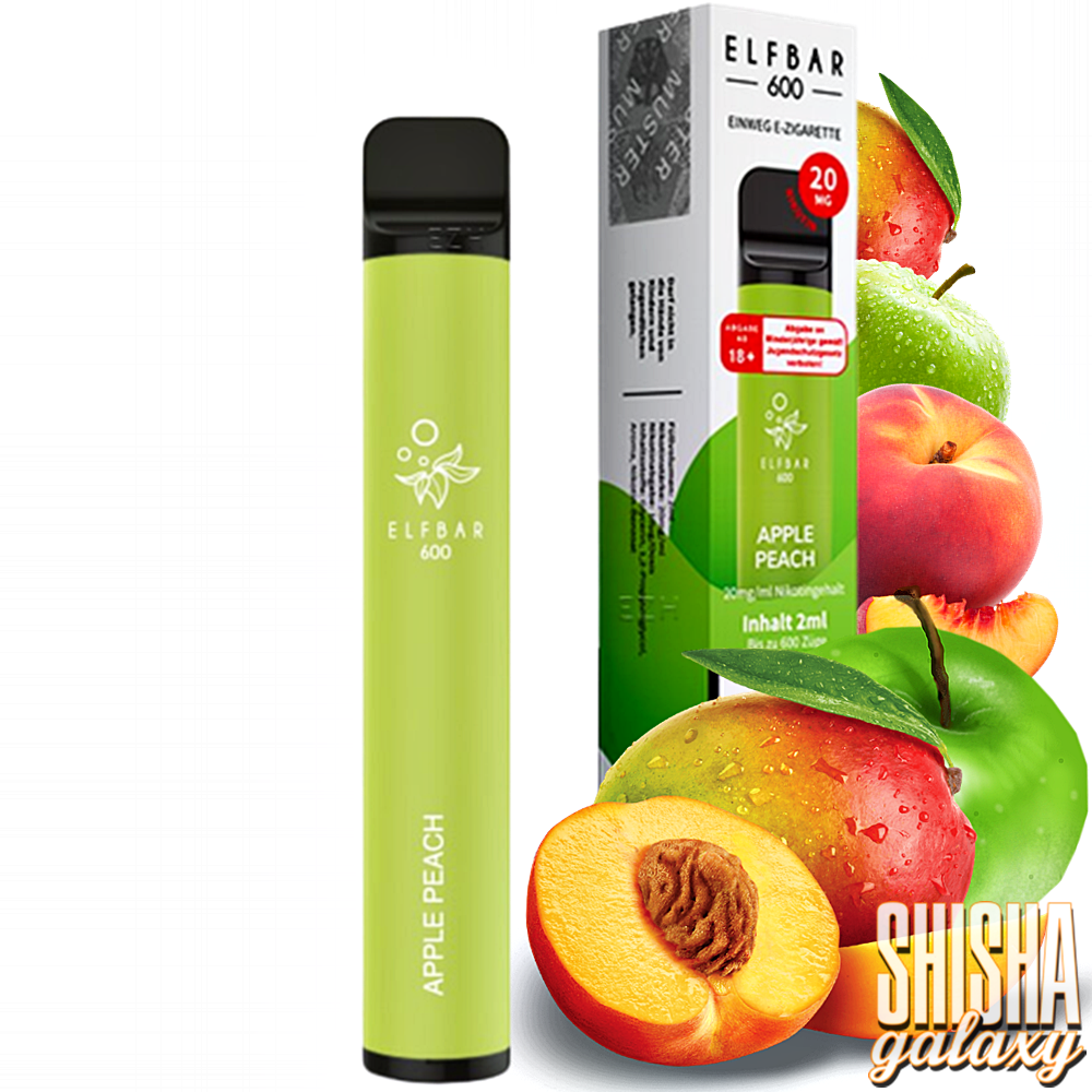 Elfbar Elfbar 600 - Apple Peach - 600 Züge / Nikotin 20 mg - Einweg E-Zigarette Elfbar Elfbar 600 - Apple Peach - 600 Züge / Nikotin 20 mg - Einweg E-Zigarette
