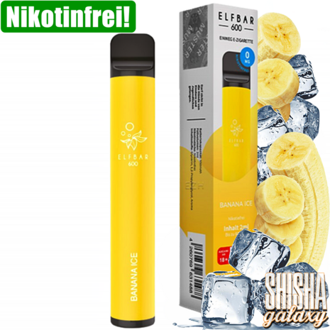 Elfbar Elfbar 600 - Banane Ice - 600 Züge / Nikotinfrei - Einweg E-Zigarette Elfbar Elfbar 600 - Banane Ice - 600 Züge / Nikotinfrei - Einweg E-Zigarette