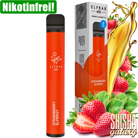Elfbar Elfbar 600 - Strawberry Elfergy - 600 Züge / Nikotinfrei - Einweg E-Zigarette Elfbar Elfbar 600 - Strawberry Elfergy - 600 Züge / Nikotinfrei - Einweg E-Zigarette