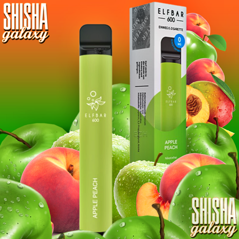 Elfbar Elfbar 600 - Apple Peach - 600 Züge / Nikotinfrei - Einweg E-Zigarette