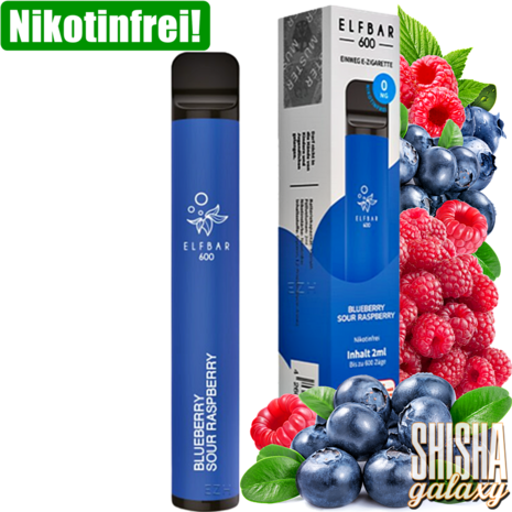 Elfbar Elfbar 600 - Blueberry Sour Raspberry - 600 Züge / Nikotinfrei - Einweg E-Zigarette Elfbar Elfbar 600 - Blueberry Sour Raspberry - 600 Züge / Nikotinfrei - Einweg E-Zigarette